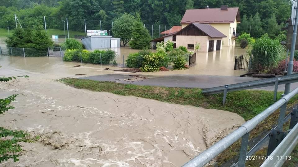 Zalany Chmielnik w powiecie rzeszowskim