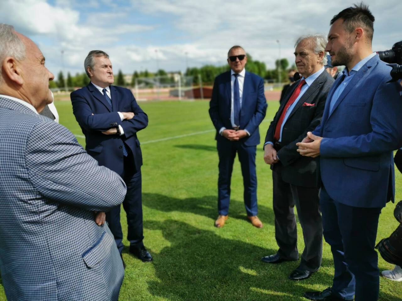 Wizyta ministra kultury, dziedzictwa narodowego i sportu Piotra Glińskiego na obiektach rzeszowskiej Resovii.