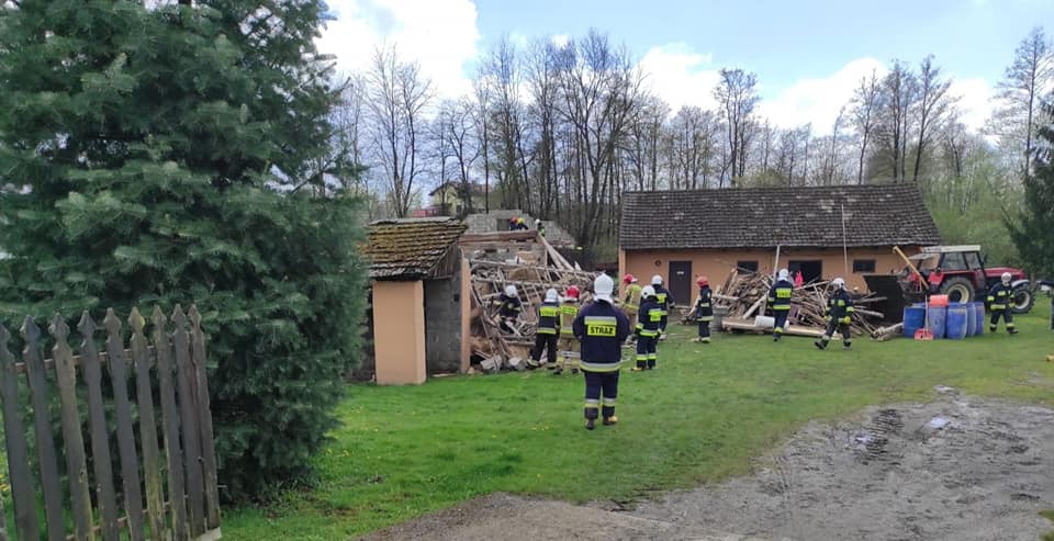 Dom zniszczony po niedzielnej ulewie