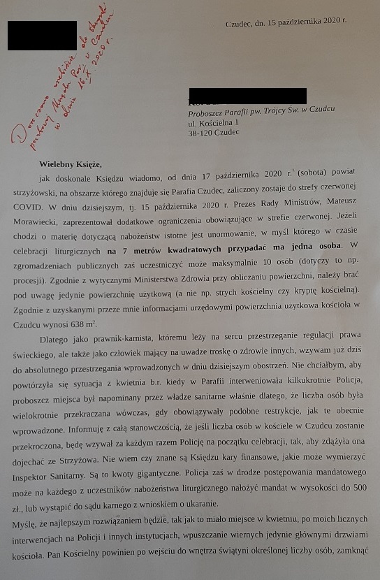 List mieszkańca do proboszcza 1/2