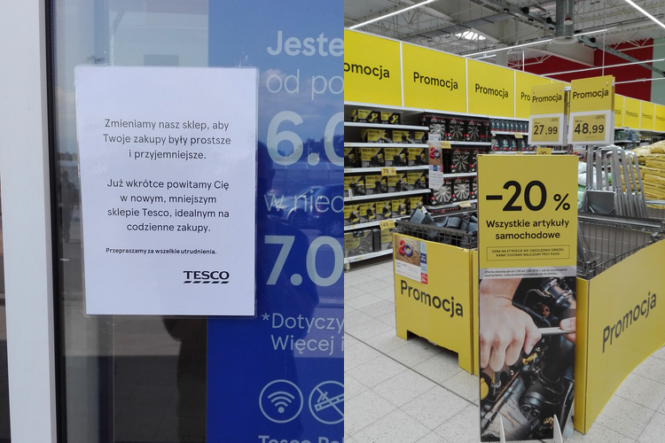 Zmiany w stalowowolskim Tesco [FOTO] - Zdjęcie główne