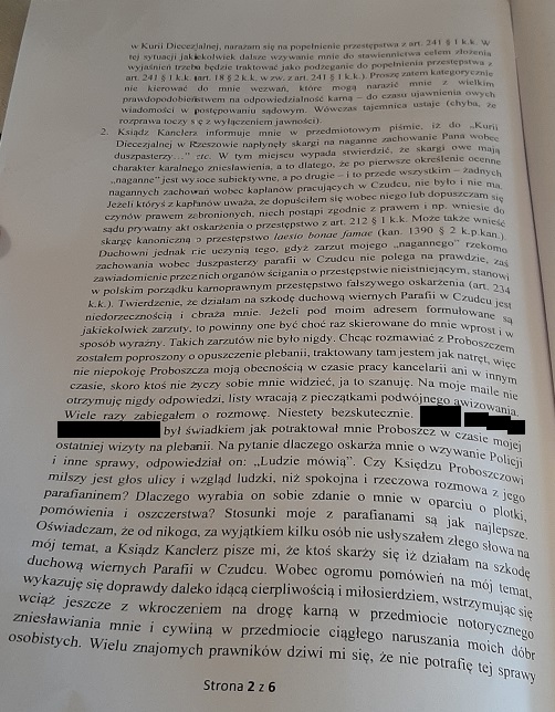 Odpowiedź na pierwsze wezwanie do stawiennictwa 2/6