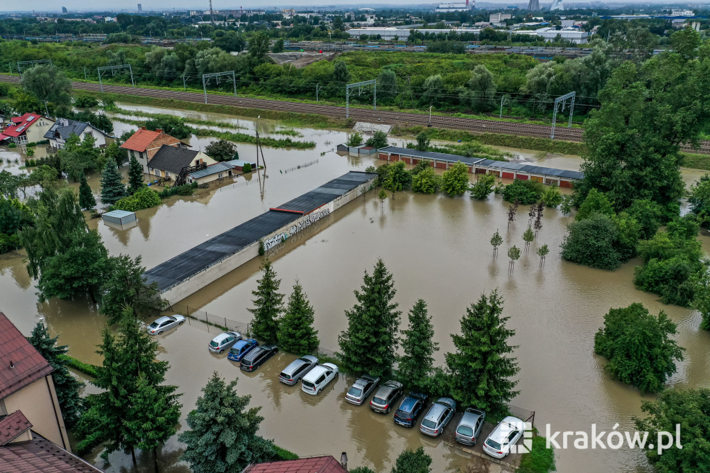 skutki ulew w Krakowie