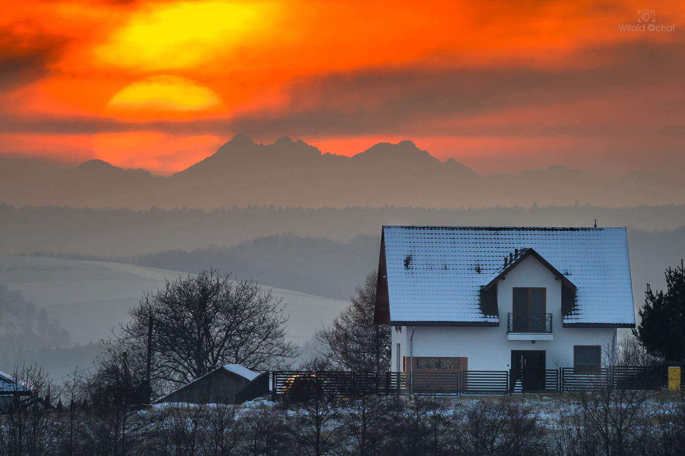 Zachód słońca i widok na Tatry z Przedmieścia Czudeckiego - Zdjęcie główne