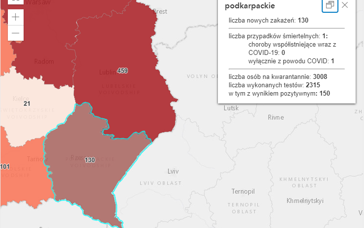 Sytuacja epidemiczna na Podkarpaciu - 130 nowych zakażeń [7 października] - Zdjęcie główne