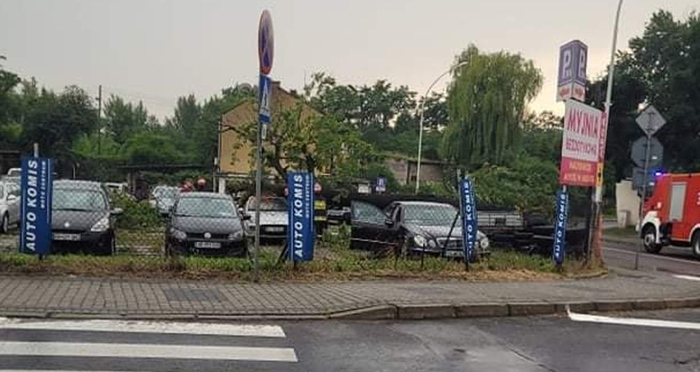 Drzewo runęło na auta.