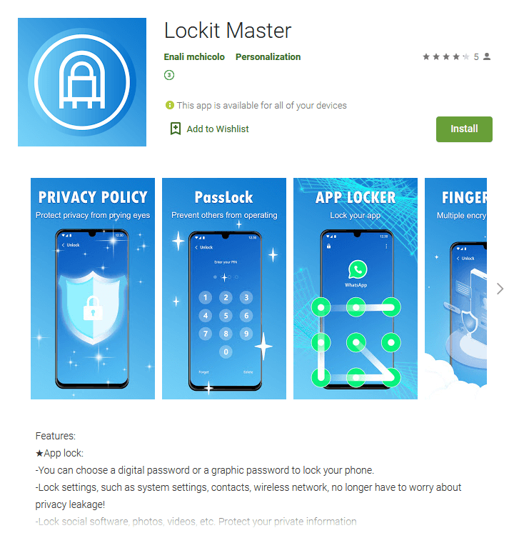 Lockit Master App