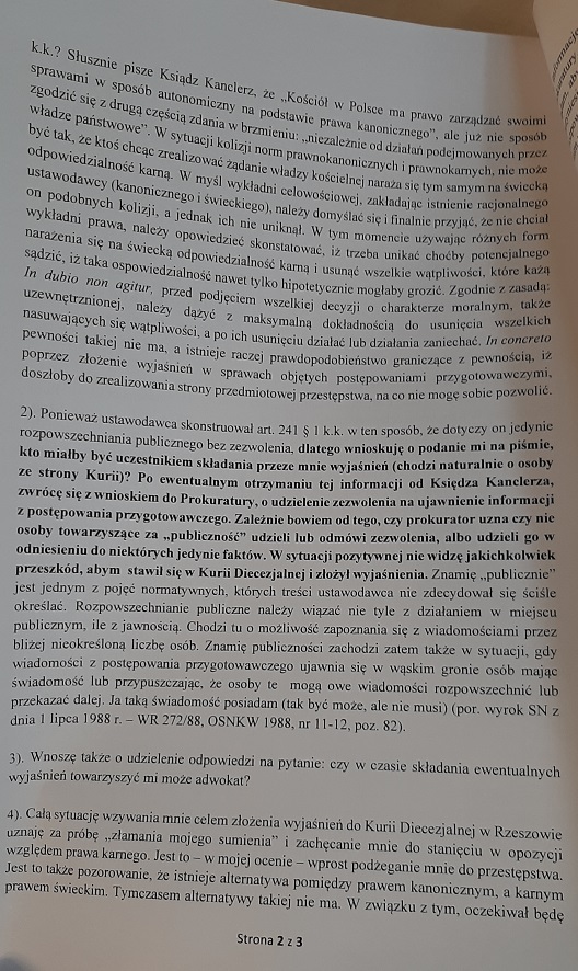 Odpowiedź na powtórne wezwanie 2/3