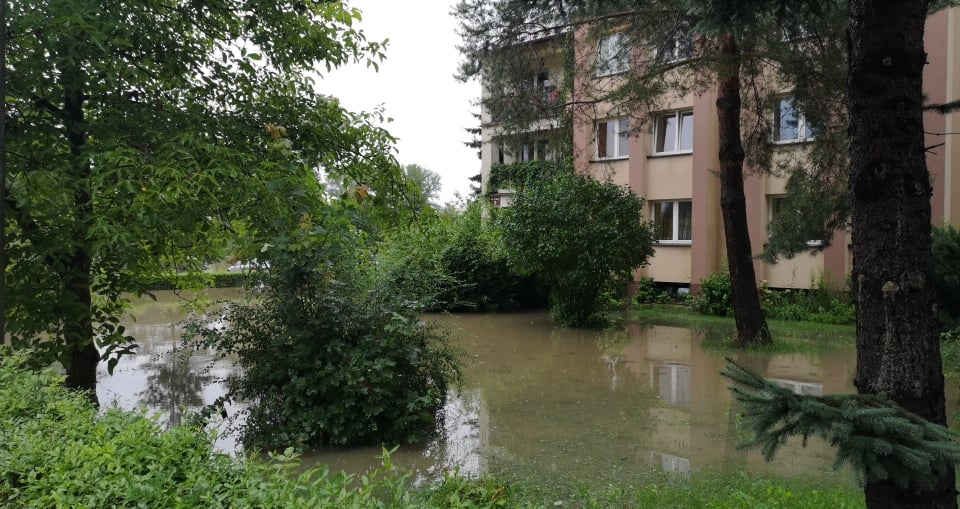 skutki ulew w Krakowie