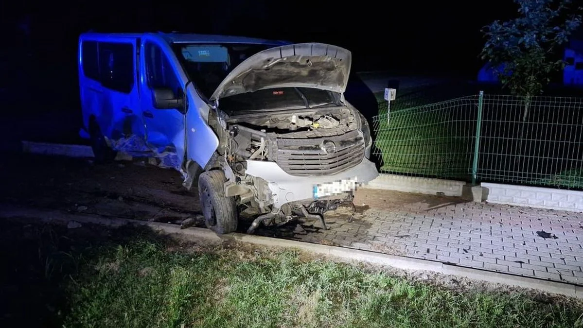 Dachnów: Zasnął za kierownicą i rozbił samochód. 30-latek miał sporo szczęścia, ale nie uniknął mandatu [ZDJĘCIA] - Zdjęcie główne