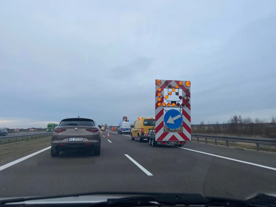 Wypadek na A4 w Łukawcu! Autostrada w kierunku Korczowej jest zablokowana!
