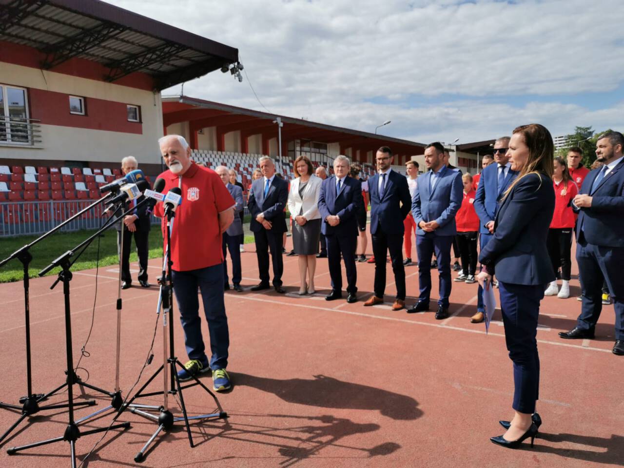 Wizyta ministra kultury, dziedzictwa narodowego i sportu Piotra Glińskiego na obiektach rzeszowskiej Resovii.