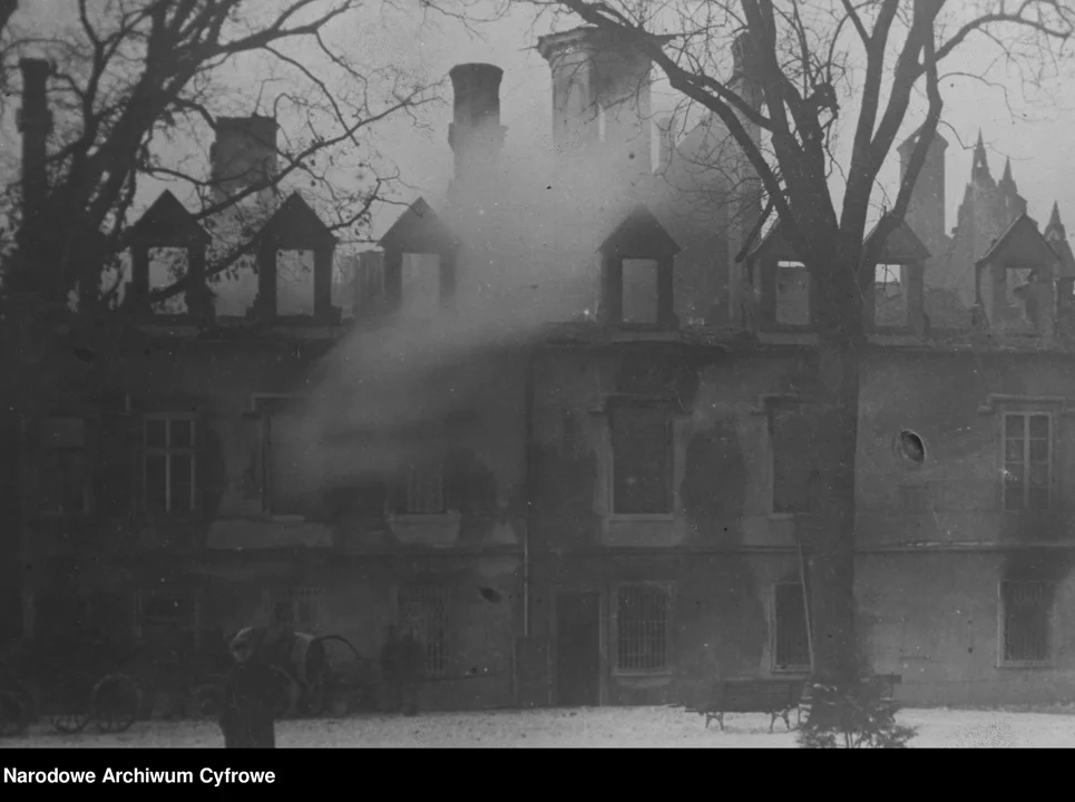 94 lata od wielkiego pożaru Zamku Dzikowskiego w Tarnobrzegu. Zobacz archiwalne fotografie [ZDJĘCIA] - Zdjęcie główne