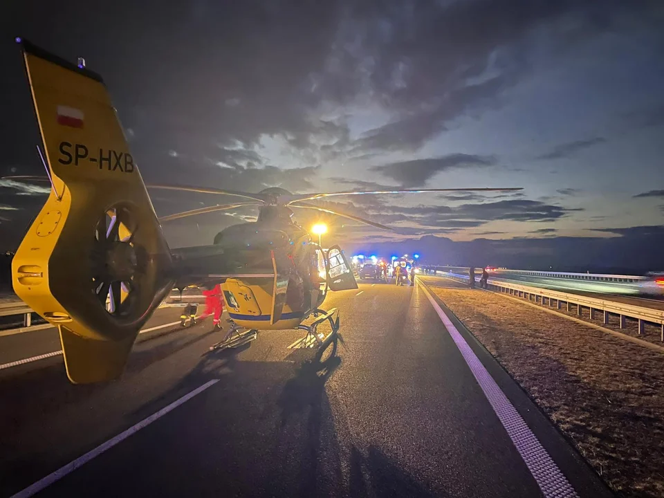 Wypadek na autostradzie A4 pod Przeworskiem. 4 osoby ranne