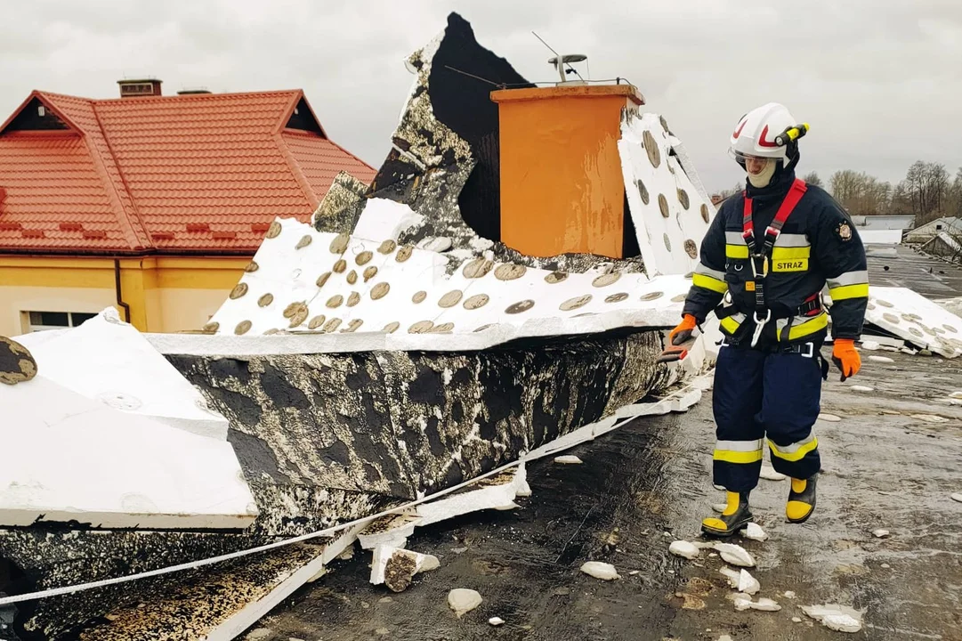 Skutki silnej wichury na Podkarpaciu