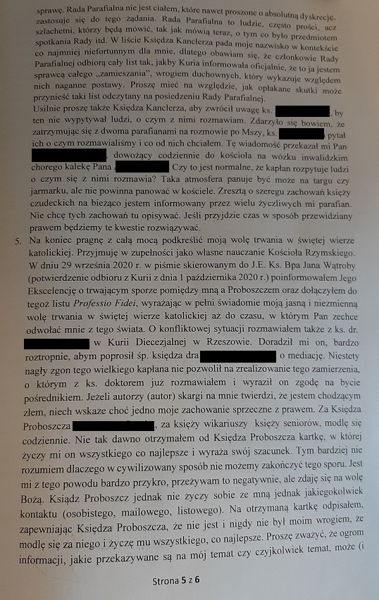 Odpowiedź na pierwsze wezwanie do stawiennictwa 5/6
