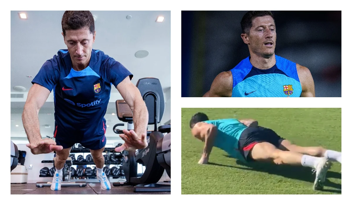 Robert Lewandowski robi furorę wśród fanów FC Barcelony. Pompki "polskiej maszyny", prezentacja i oczekiwanie na debiut. Kiedy i gdzie możesz oglądać sparingi "Blaugrany"? [ZDJĘCIA] - Zdjęcie główne