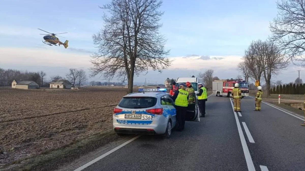 Tafla lodu spadła z ciężarówki i uderzyła w szybę innego pojazdu! Na miejscu interweniował LPR [ZDJĘCIA] - Zdjęcie główne