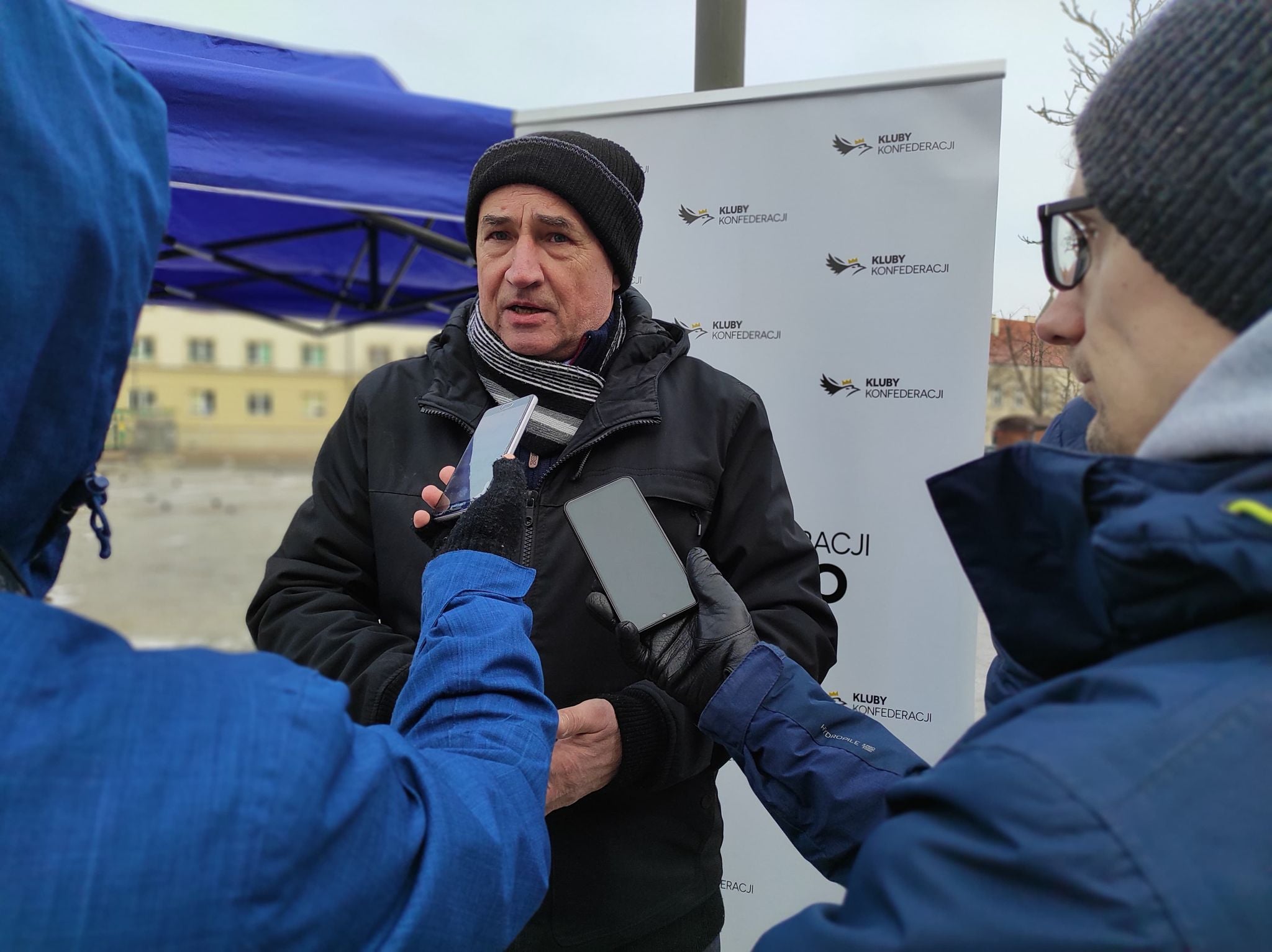 Chcą zniesienia lockdownu. Akcja Konfederacji w Jaśle - Zdjęcie główne