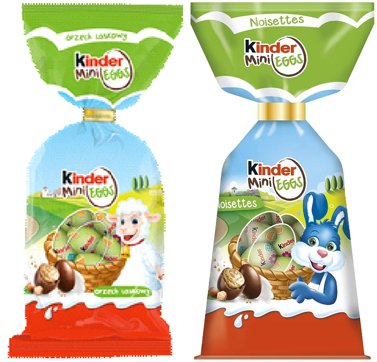 Kinder Mini EGGS Gramatura: 100g Data minimalnej trwałości: Wszystkie terminy Partie: WSZYSTKIE