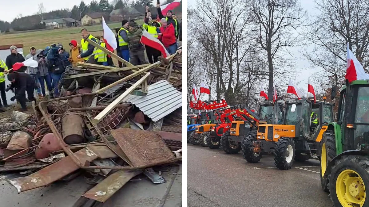 Protest rolników 2024: Ciągniki na drogach w regionie. Terminal LHS w Durdach zablokowany [ZDJĘCIA, WIDEO] - Zdjęcie główne