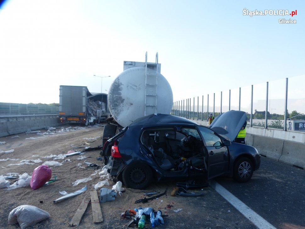 Wypadek na autostradzie A4