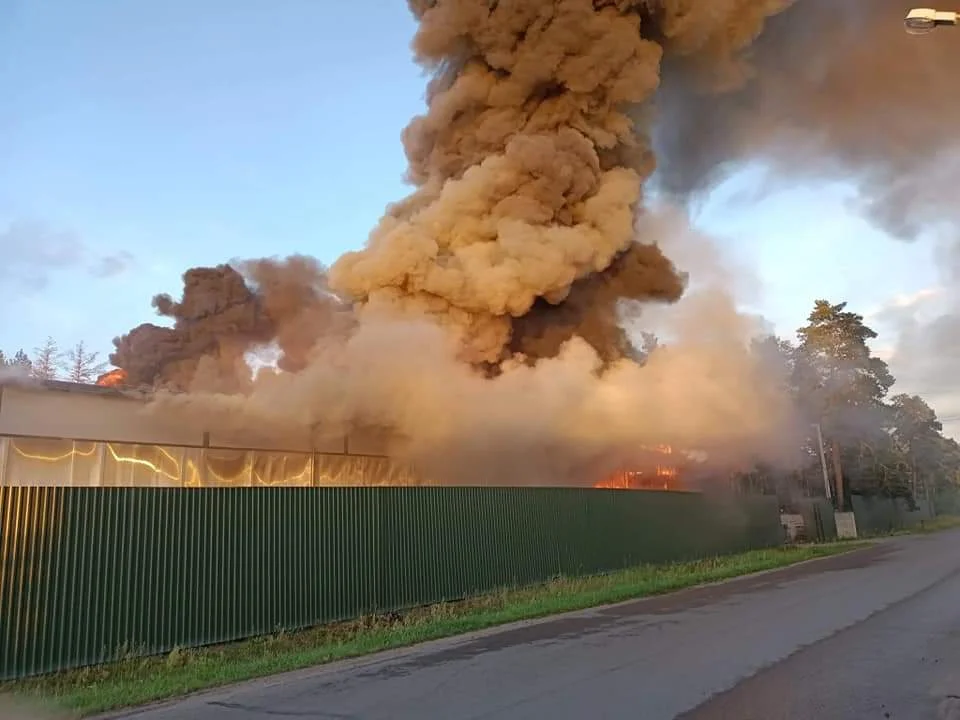 Gigantyczny pożar magazynu z wikliną i drewnem w Rudniku nad Sanem! Strażacy walczyli z ogniem przez kilka godzin! [ZDJĘCIA, WIDEO] - Zdjęcie główne
