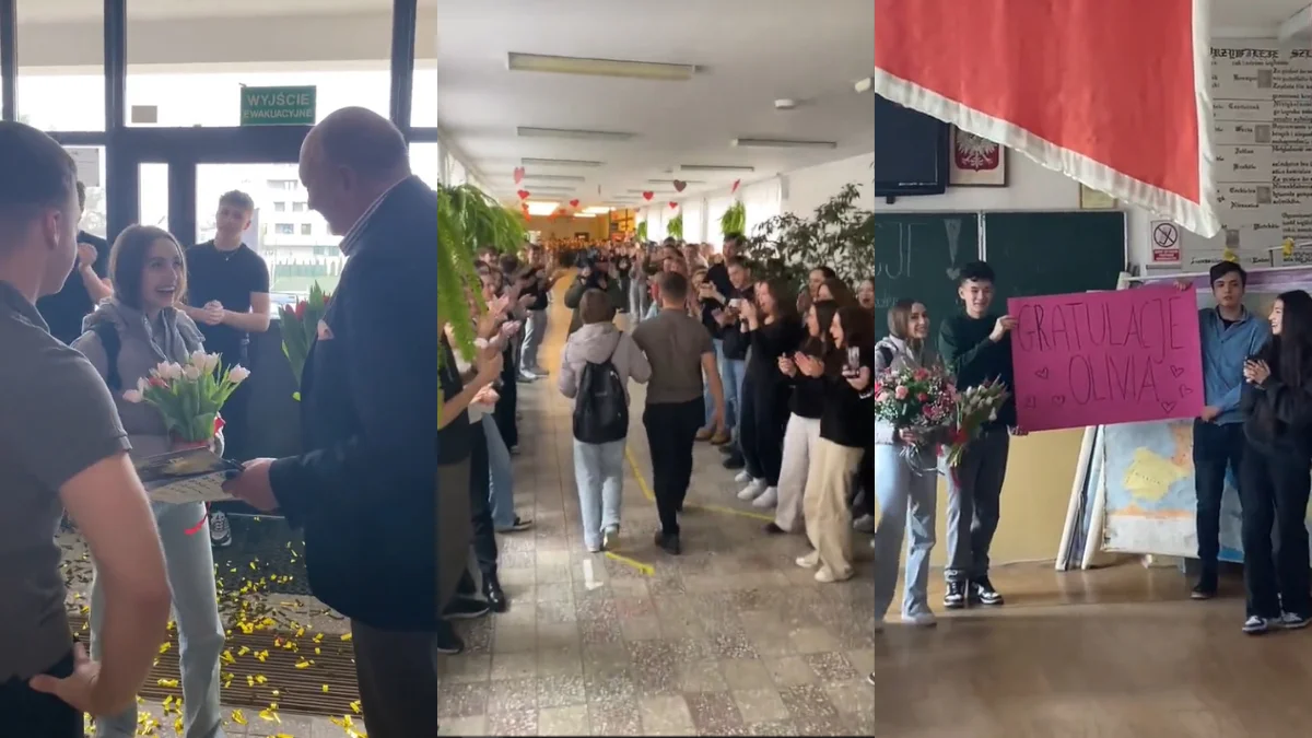 [WIDEO] Olivia Hausner została pięknie powitana w swojej szkole. Confetti, kwiaty i oklaski dla półfinalistki "Mam Talent" - Zdjęcie główne
