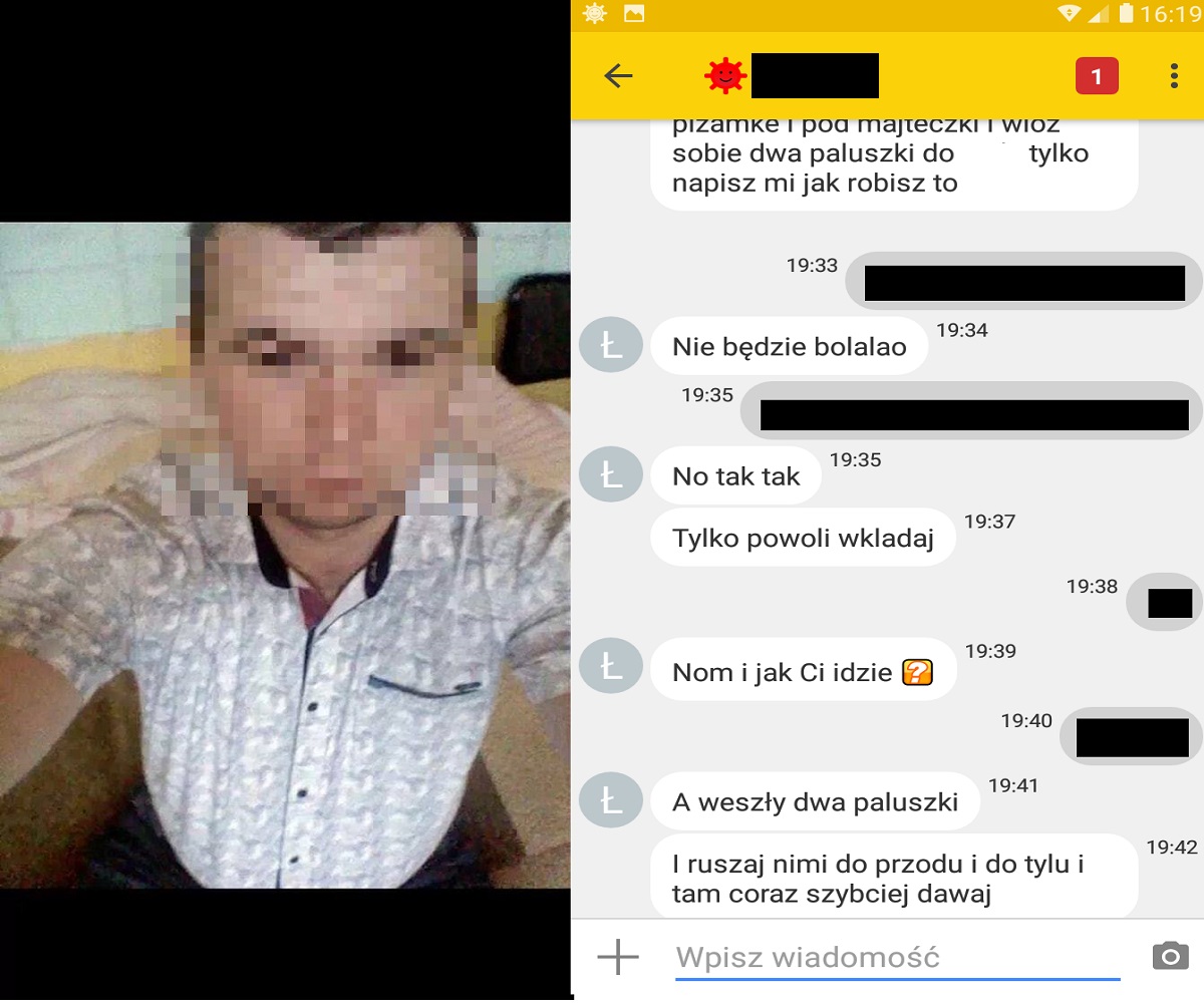 [Materiały 18+] 29-latek do 12-latki: „Zdejmę leginsy i majteczki, i włożę ci go od razu”. Tak działają pedofile [ZDJĘCIA ROZMÓW] - Zdjęcie główne