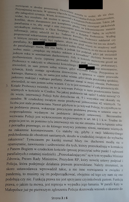 Odpowiedź na pierwsze wezwanie do stawiennictwa 3/6