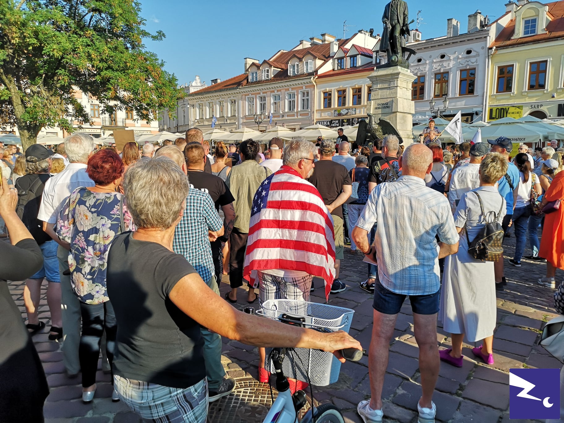zdjęcia z wtorkowego protestu "Wolne media" w Rzeszowie
