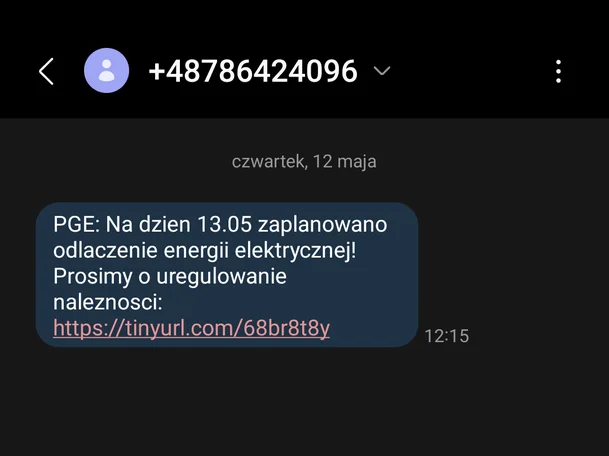 Oszuści szukają kolejnych sposobów. Nie daj się nabrać na SMS "od PGE" - Zdjęcie główne