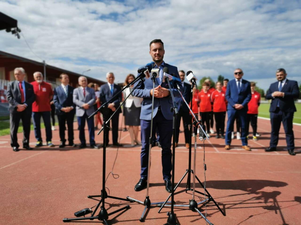 Wizyta ministra kultury, dziedzictwa narodowego i sportu Piotra Glińskiego na obiektach rzeszowskiej Resovii.