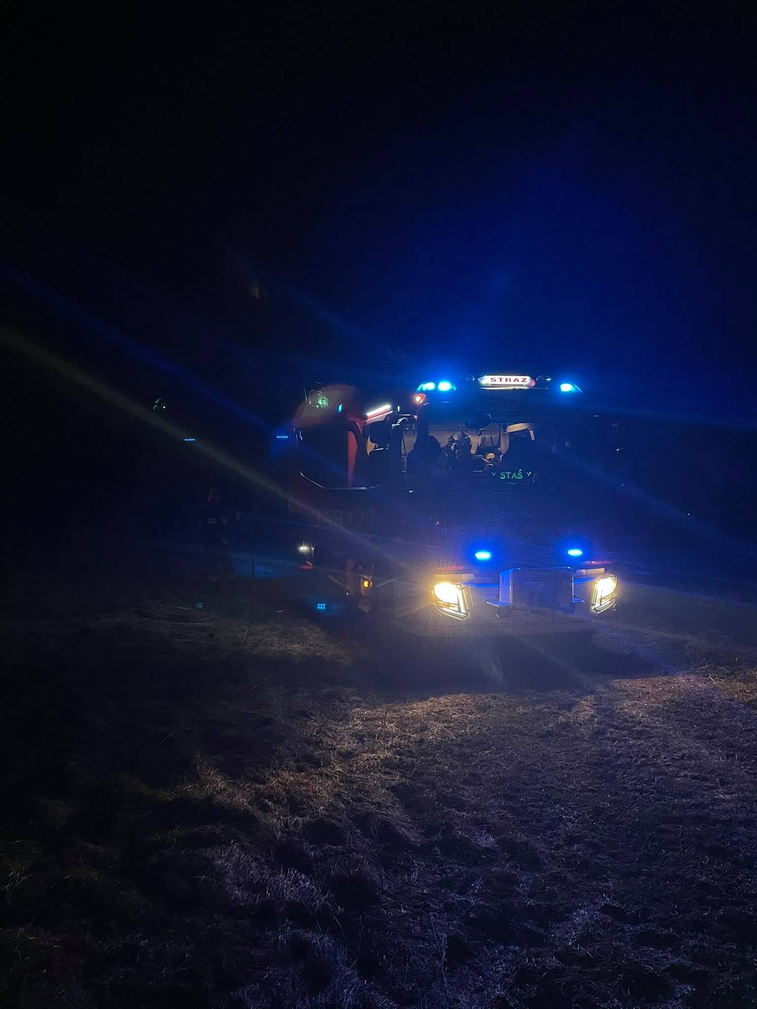 Wypalanie traw w powiecie krośnieńskim.