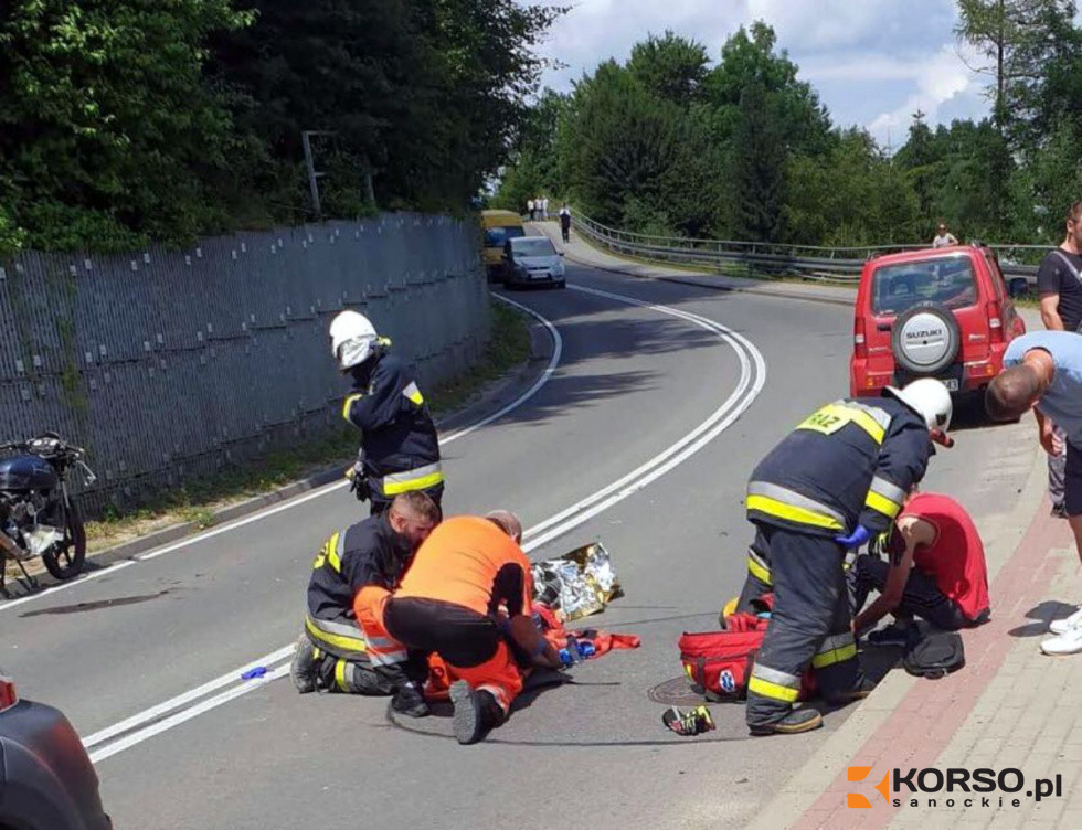 Pijany motocyklista wpadł pod osobówkę [FOTO] - Zdjęcie główne