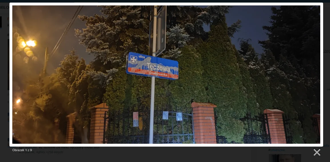 Ktoś regularnie oblewa farbą tabliczkę z nazwą ulicy Tęczowej w Rzeszowie - Zdjęcie główne