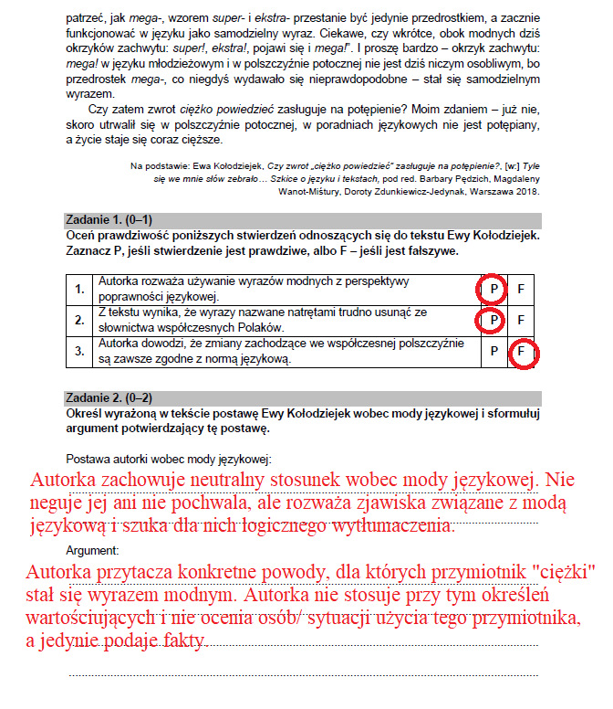 Odpowiedzi język polski