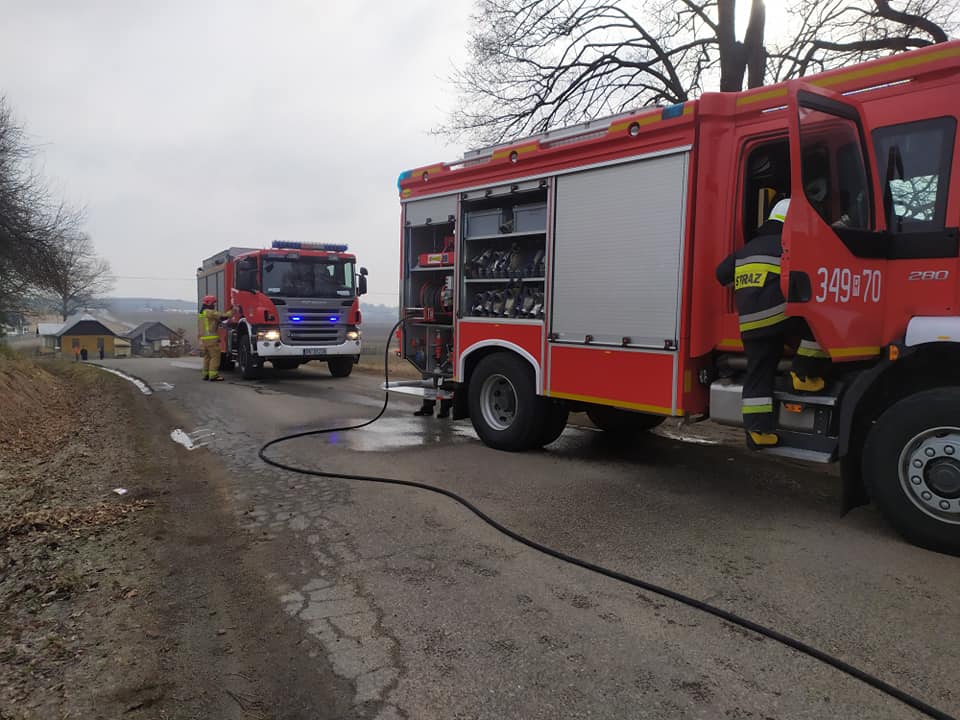 Pożar samochodu.