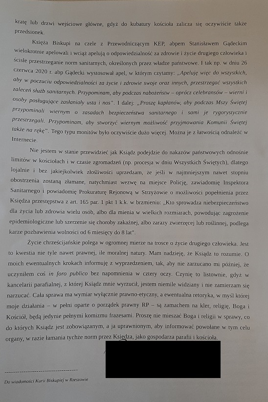 List mieszkańca do proboszcza 2/2
