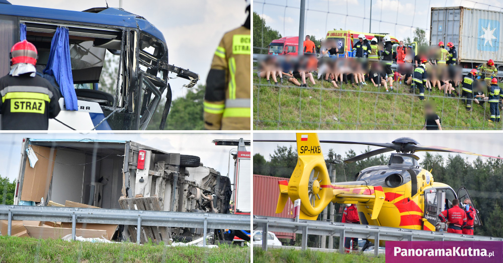 Z KRAJU: Zderzenie autokaru z dziećmi z ciężarówką! Są ranni! [ZDJĘCIA] - Zdjęcie główne