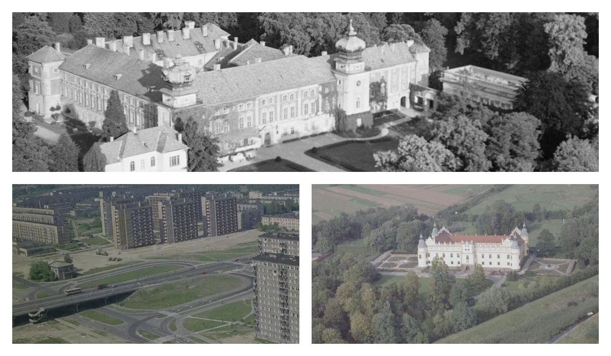 Zdjęcia z lotu ptaka: Baranowa Sandomierskiego, Łańcuta oraz Mielca.