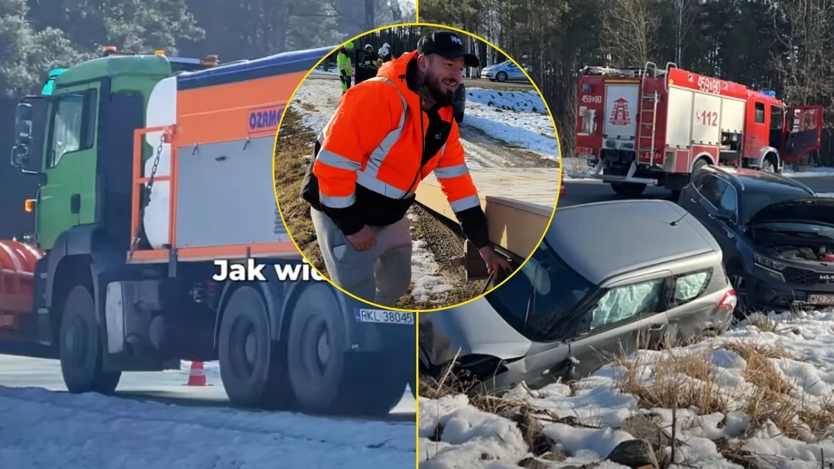 "Raptus" nagrał kłótnię z policjantką. Dzień z życia laweciarza w Leszczach [WIDEO] - Zdjęcie główne