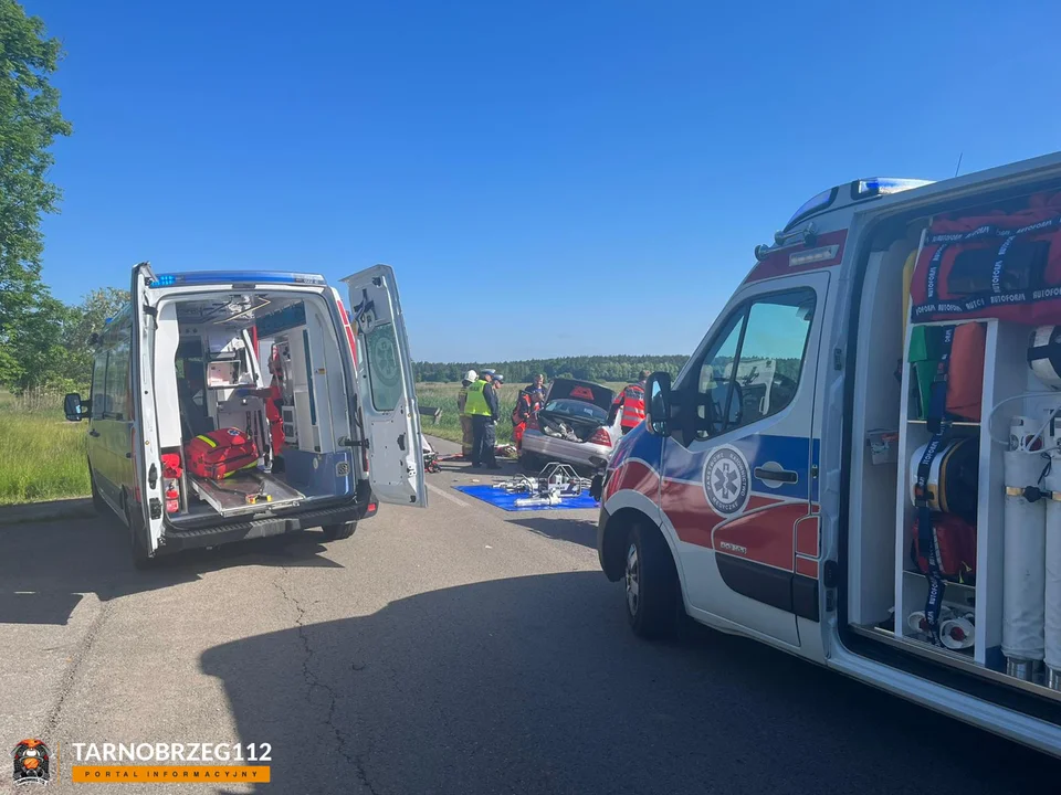 Na drodze relacji Alfredówka - Stale doszło do groźnego wypadku. Lądował śmigłowiec LPR