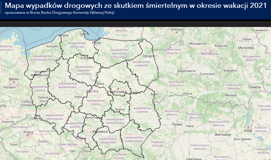 Wypadek śmiertelny - policja stworzyła mapę  - Zdjęcie główne