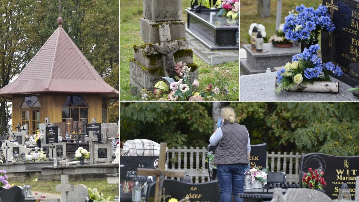 Tak wygląda cmentarz parafialny w Dzikowcu kilka dni przed Wszystkimi Świętymi 2023. Ludzie porządkują groby swoich bliskich zmarłych [ZDJĘCIA] - Zdjęcie główne