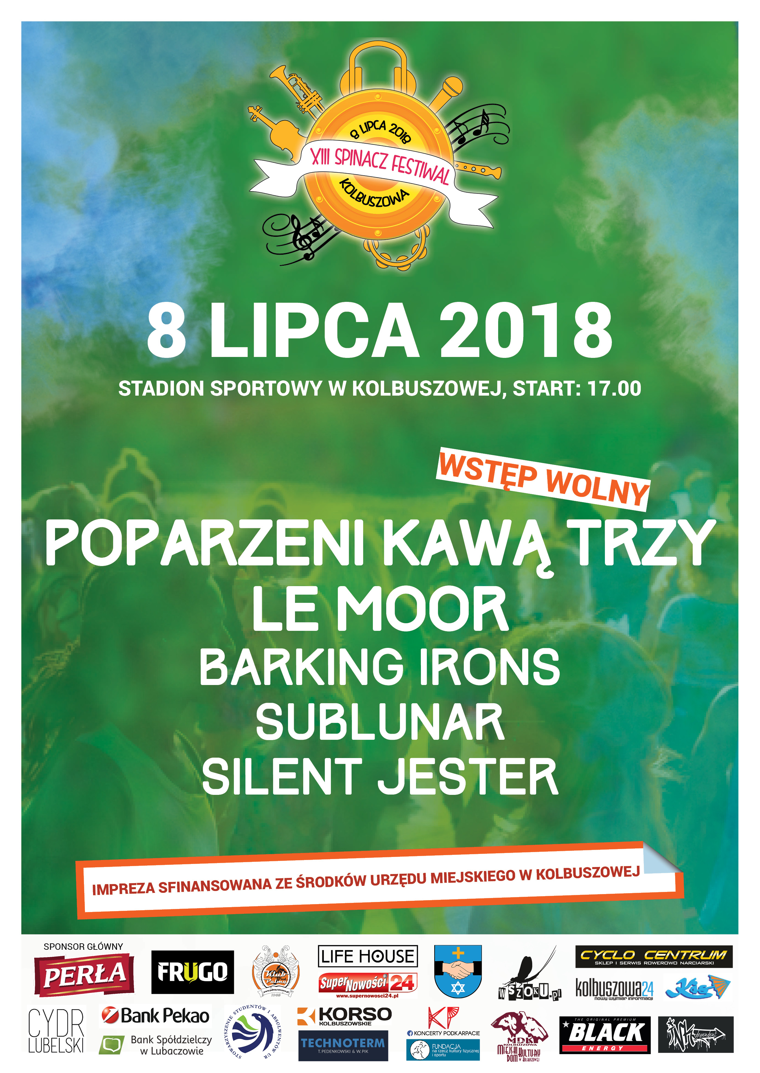 Spinacz 2018 z koncertem Poparzeni Kawą Trzy. Festiwal muzyczny odbędzie się na stadionie w Kolbuszowej  - Zdjęcie główne