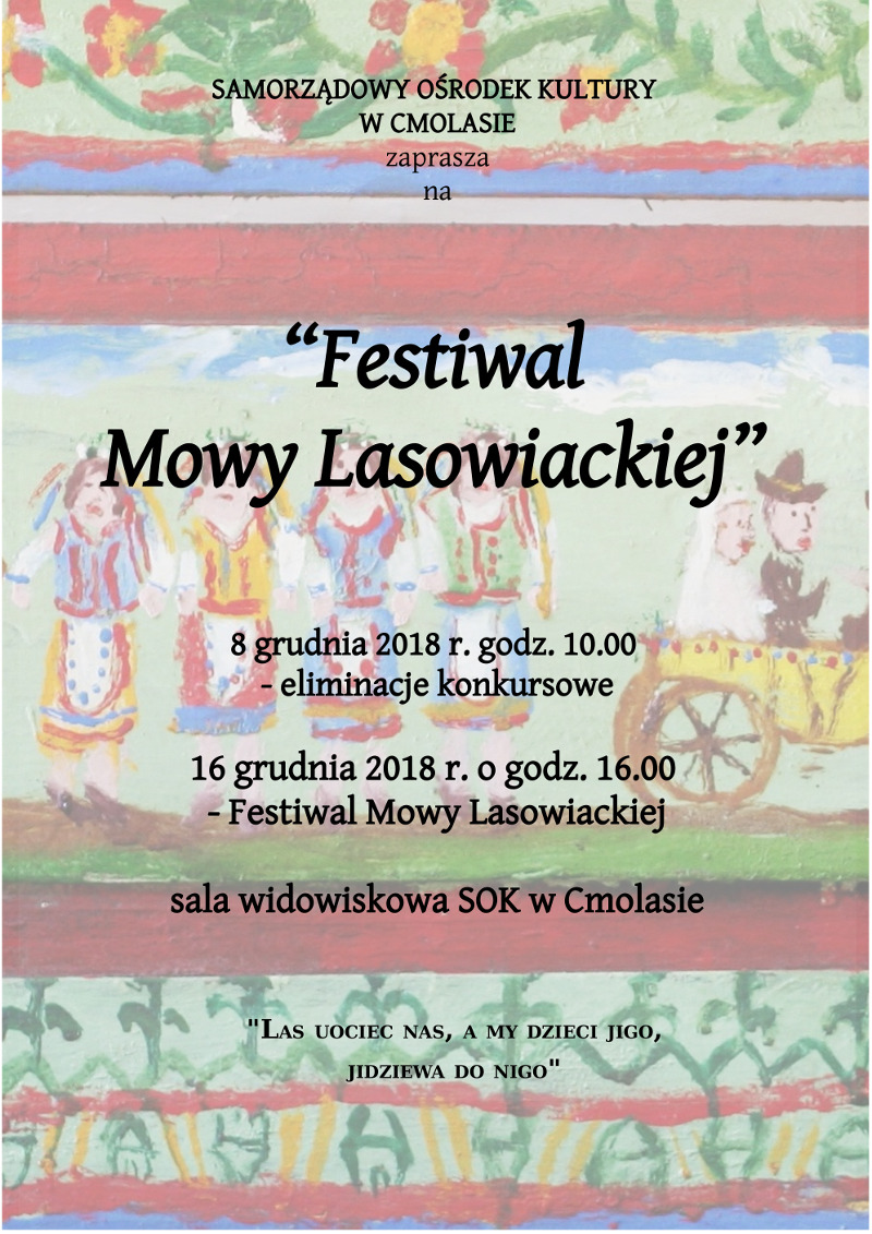 "Festiwal Mowy Lasowiackiej" już wkrótce w Cmolasie - Zdjęcie główne