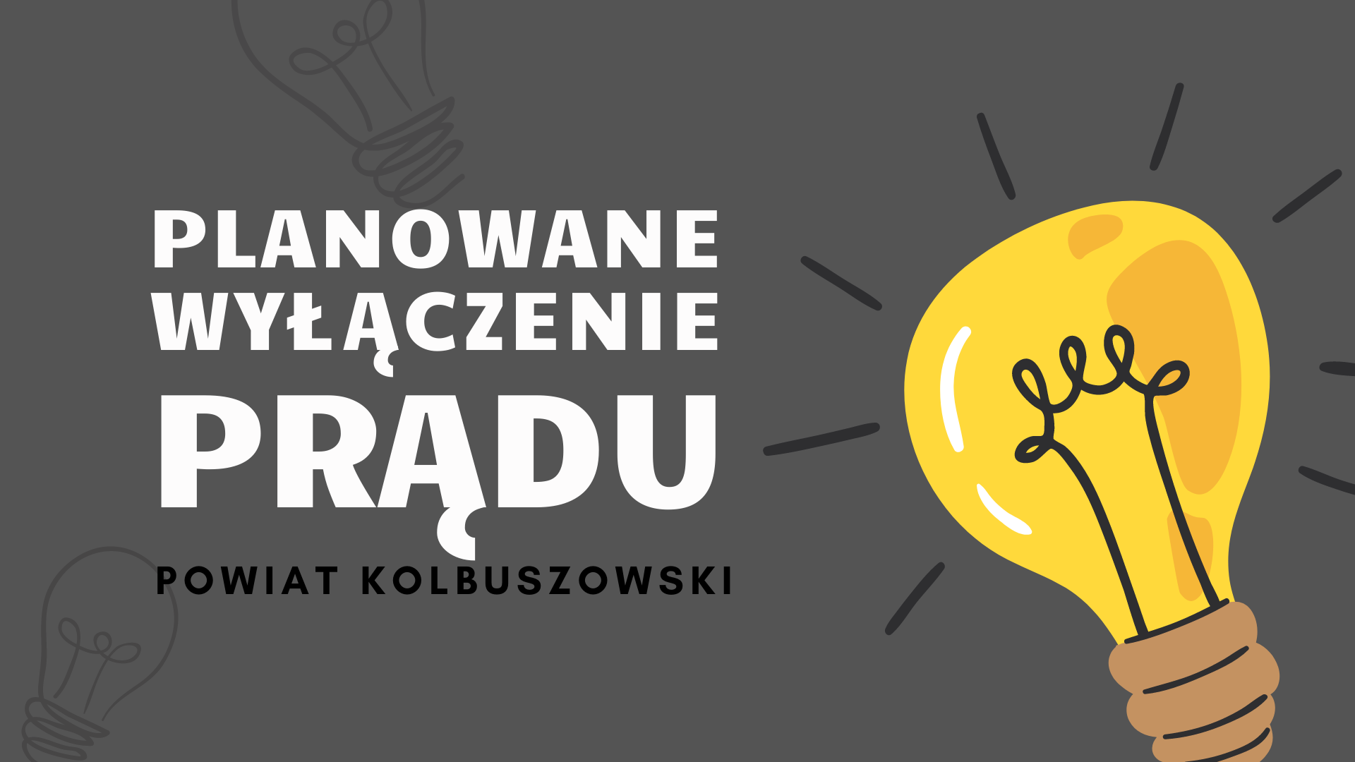 Brak prądu w listopadzie w powiecie kolbuszowskim  - Zdjęcie główne