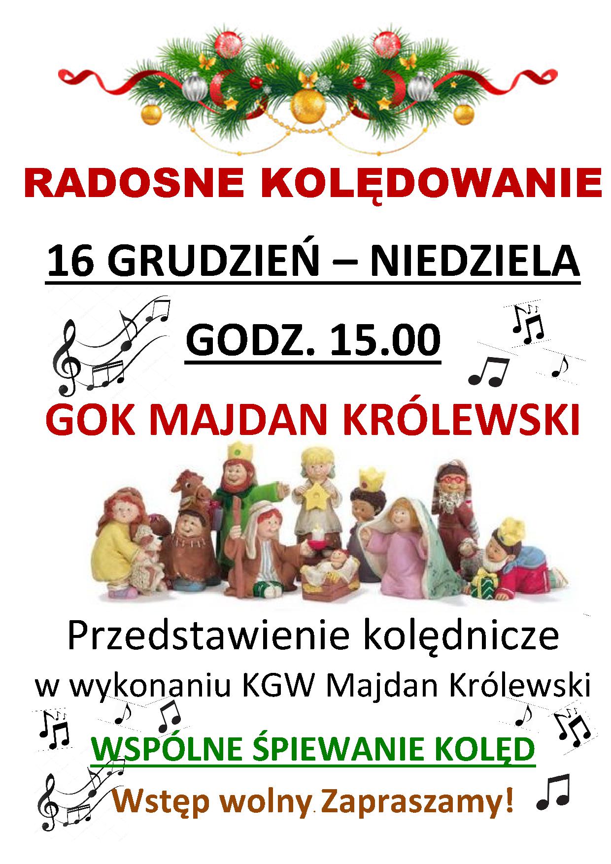  Już dziś radosne kolędowanie w Majdanie Królewskim  - Zdjęcie główne