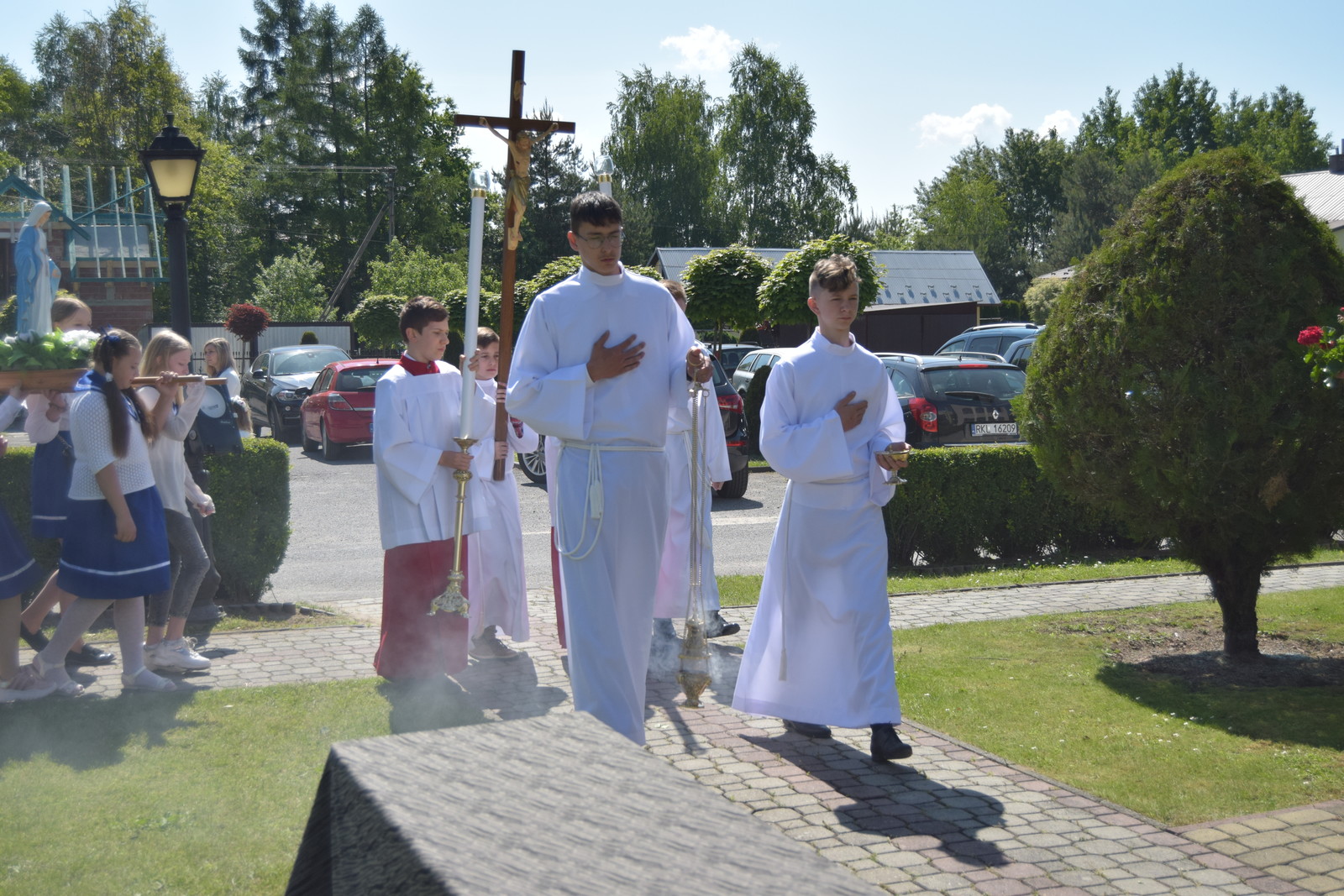 Boże Ciało w parafii Cmolas.